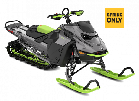 2023 Ski-Doo Summit X with Expert Package Platinum Silver / Manta Green Rotax 850 E-TEC Turbo R